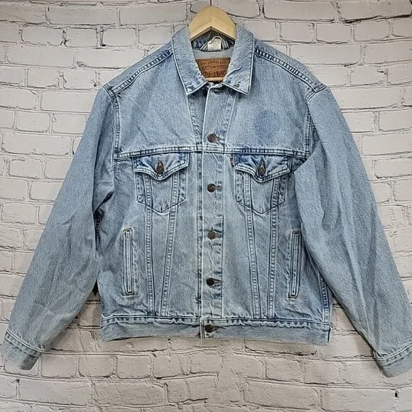 Vintage 90s Levis 70507 Jean Jacket Mens M Denim Classic Fit Trucker Flawed